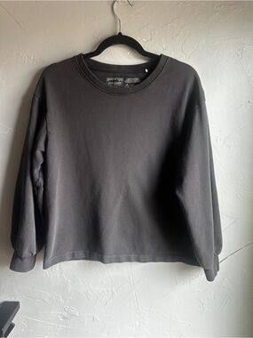 Patagonia Charcoal Organic Cotton Sweatshirt Minimalist Gorpcore Pullover S